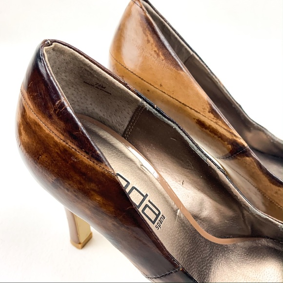 Moda Spana Wood Grain Pumps Heels Platform 7.5 - Picture 6 of 8